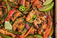 Sweet and Tangy Baked Chicken Fajitas