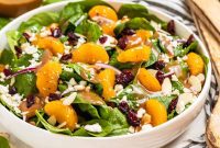 Sunshine Spinach Salad with Honey Balsamic
