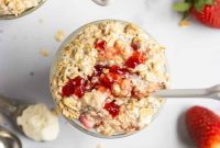 Decadent Strawberry Cheesecake Overnight Oats