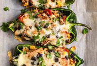 Savory Chicken Poblano Boats