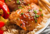 One-Pan Honey Garlic Chicken Thigh Dinner