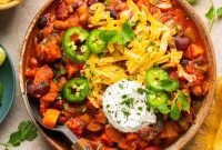 Hearty Slow Cooker Sweet Potato Chili