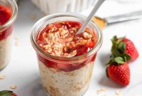 Dreamy Peanut Butter and Jelly Overnight Oats