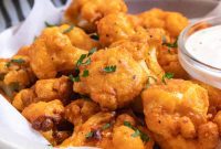 Zesty Air-Fried Buffalo Cauliflower