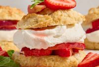 Sun-Kissed Peach Strawberry Shortcake