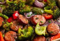 Roasted Sausage & Veggie Sheet Pan Supper