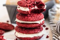 Scarlet Velvet Cake Mix Cookies with Tangy Cream Cheese Frosting