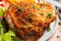 Crispy Parmesan Air Fryer Chicken Thighs