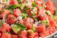Watermelon Avocado Feta Harmony
