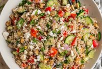 Zesty Cucumber Feta Quinoa Bowl