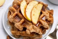 Cozy Apple Cinnamon Vegan Waffles