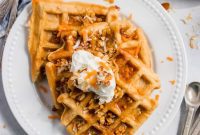 Rustic Carrot Cake Waffles