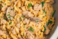 Creamy Ground Turkey Stroganoff