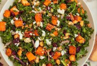 Roasted Sweet Potato Kale Salad