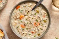 Hearty Slow Cooker Chicken Wild Rice Soup