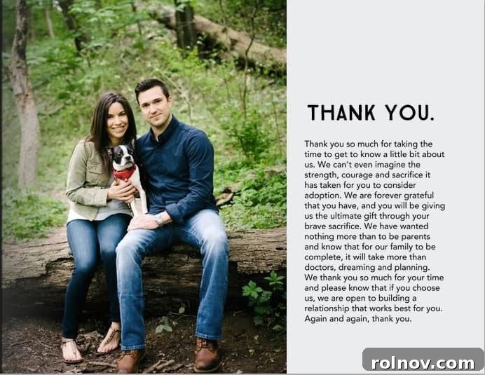 Our adoption profile book cover, featuring a warm photo of our family.