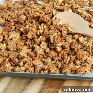 Delicious Banana Bread Granola with clusters