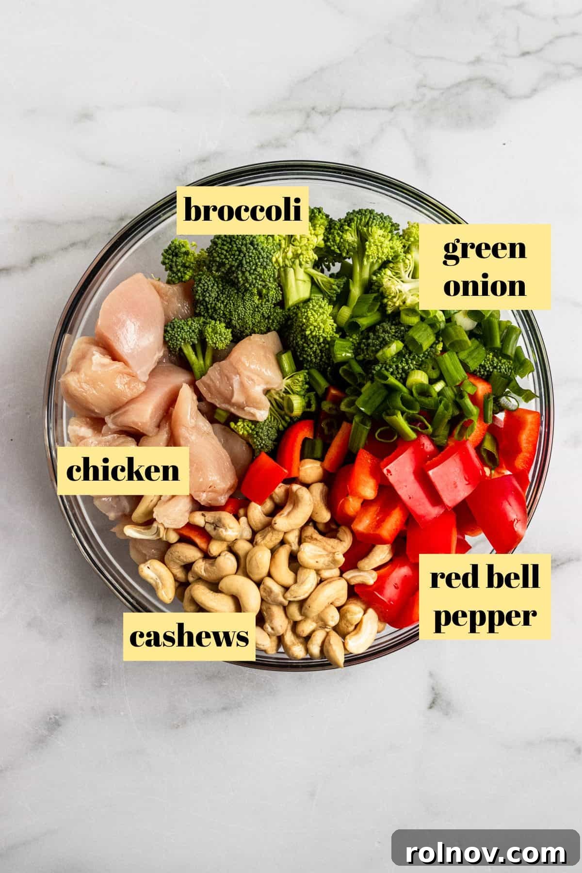 Golden Baked Cashew Chicken 4 Ingredients included in baked cashew chicken.