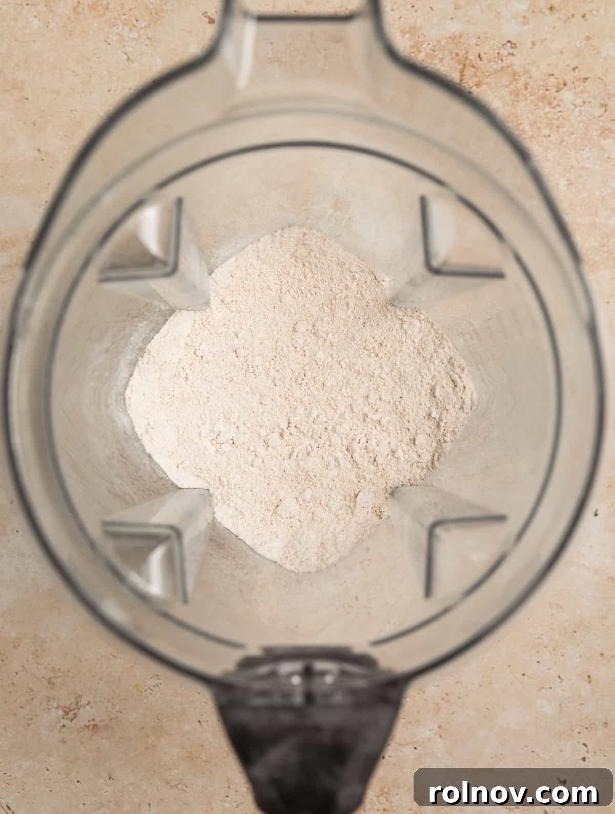 Spiced Apple Oat Pancakes 5 Oat flour processed in blender.