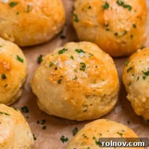 Elevate Your Gnocchi Side Dishes That Shine 16 Greek yogurt yeast free dinner rolls topped with garlic butter and parsley.