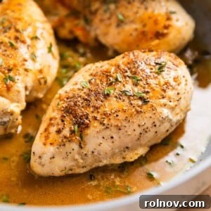 Perfect Pairings for Brussels Sprouts 11 Seared chicken breast in skillet in buttery white wine sauce.