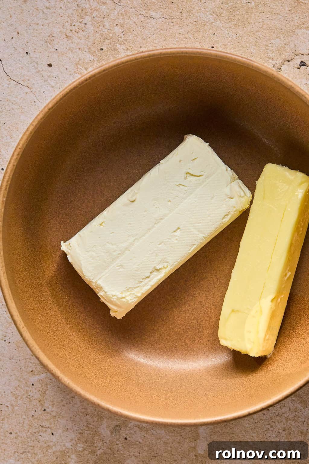 Golden Spiced Molasses Pumpkin Chews 11 Butter and cream cheese in mixing bowl.