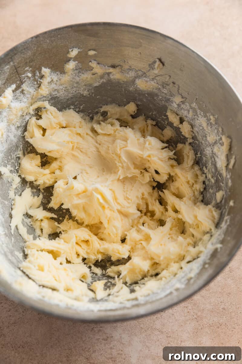 Ginger Cloud Cookies 13 Butter creamed in mixing bowl.