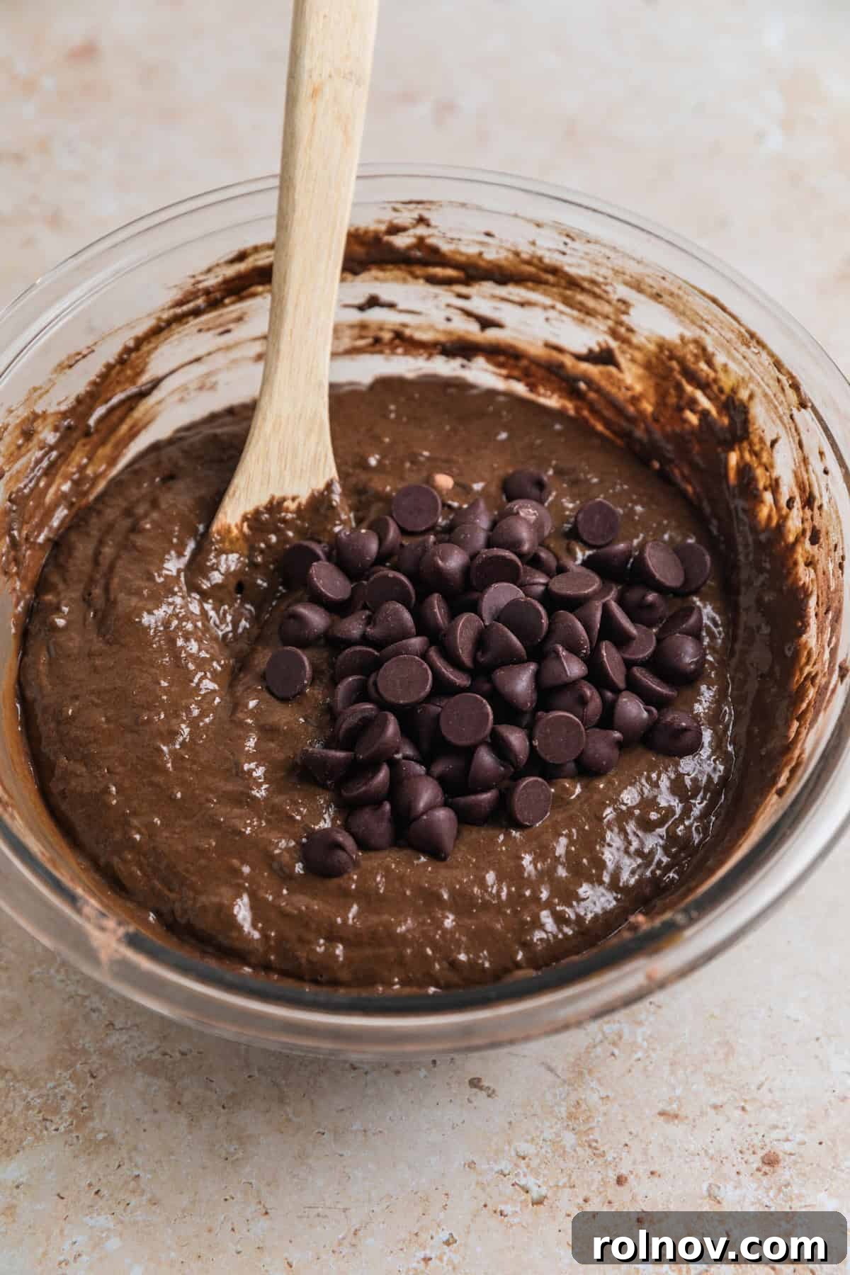 Emerald Chocolate Muffins 10 Chocolate chips added to chocolate spinach muffin mixture.