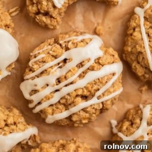 Cinnamon breakfast cookies on parchment.