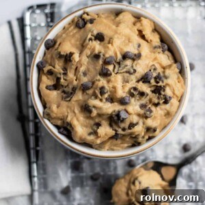 Secret Ingredient Cookie Dough Delight 6 Chickpea Cookie dough in bowl.