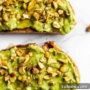 Honey Pistachio Avocado Toast Final Dish