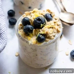Blueberry lemon overnight oats.