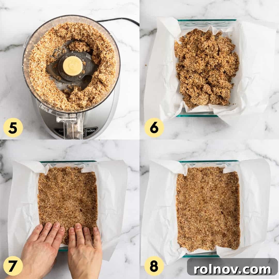 Tropical No-Bake Lemon Coconut Delights 5 Process shots to make homemade energy bars.
