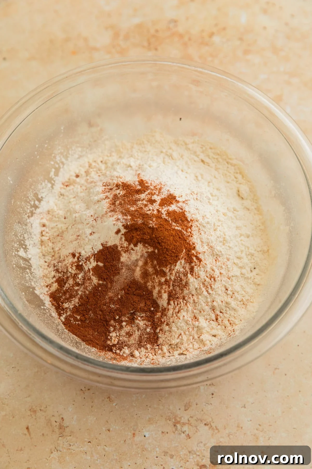 Morning Cinnamon Swirl Cookies 6 Quick cooking oats, flour, cinnamon, salt, and baking powder in a separate bowl before mixing.