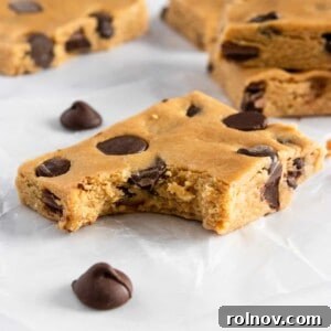 Peanut Butter Chocolate Chip Perfect Bar Recipe.