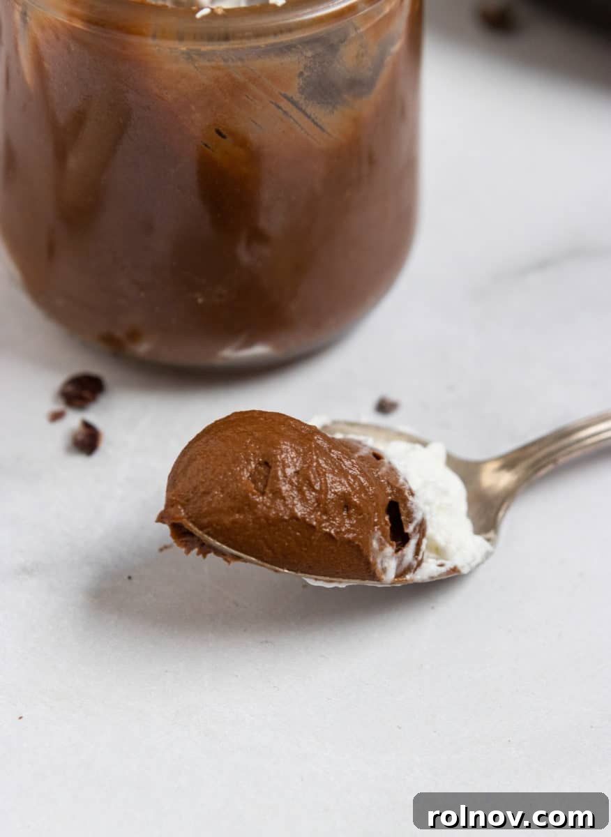 Bailey's Velvet Chocolate Avocado Cloud 4 Spoonful of dark chocolate mousse.