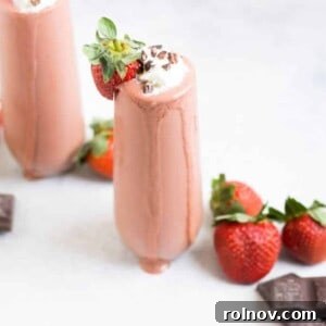 Delicious Chocolate Dipped Strawberry Smoothie