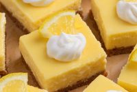 Creamy Lemon Bars with Graham Cracker Crust Recipe