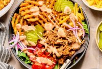 Turkey Burger Bowls with Zesty Signature Sauce