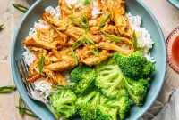 Sticky Honey Sriracha Slow Cooker Chicken