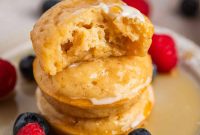 Fluffy Mini Pancake Bites with Maple Dipping Sauce