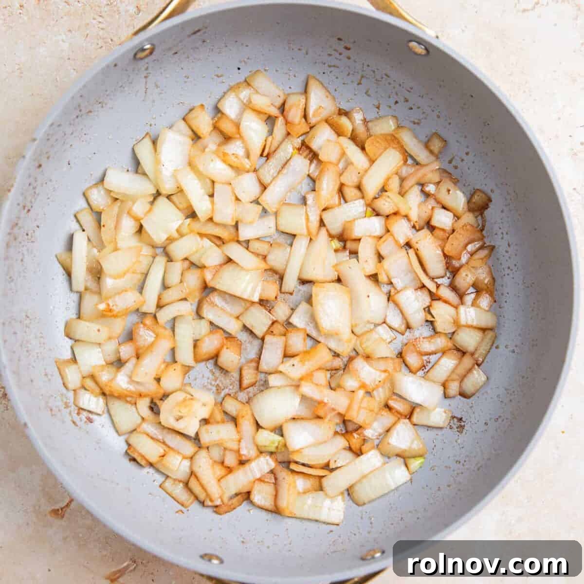 Sautéd onions in skillet.