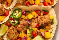 Crispy Baja Fish Tacos with Fresh Mango Salsa