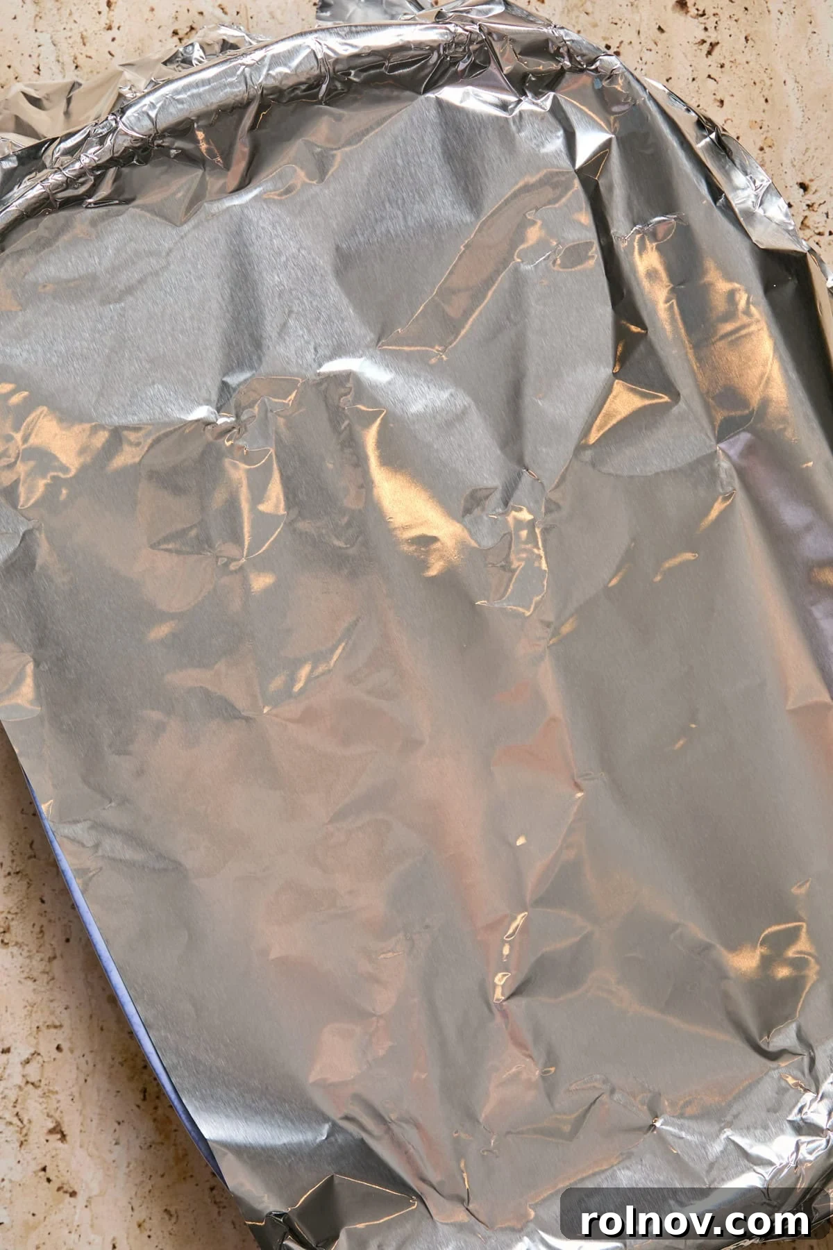 Foil covered pan.