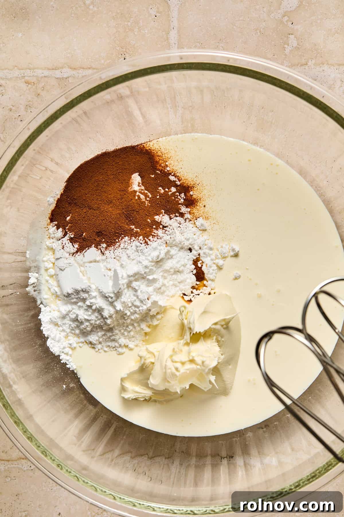 Espresso Martini Bars Near You: Where to Go Tonight 13 Espresso powder, mascarpone, whipping cream and powdered sugar in bowl.