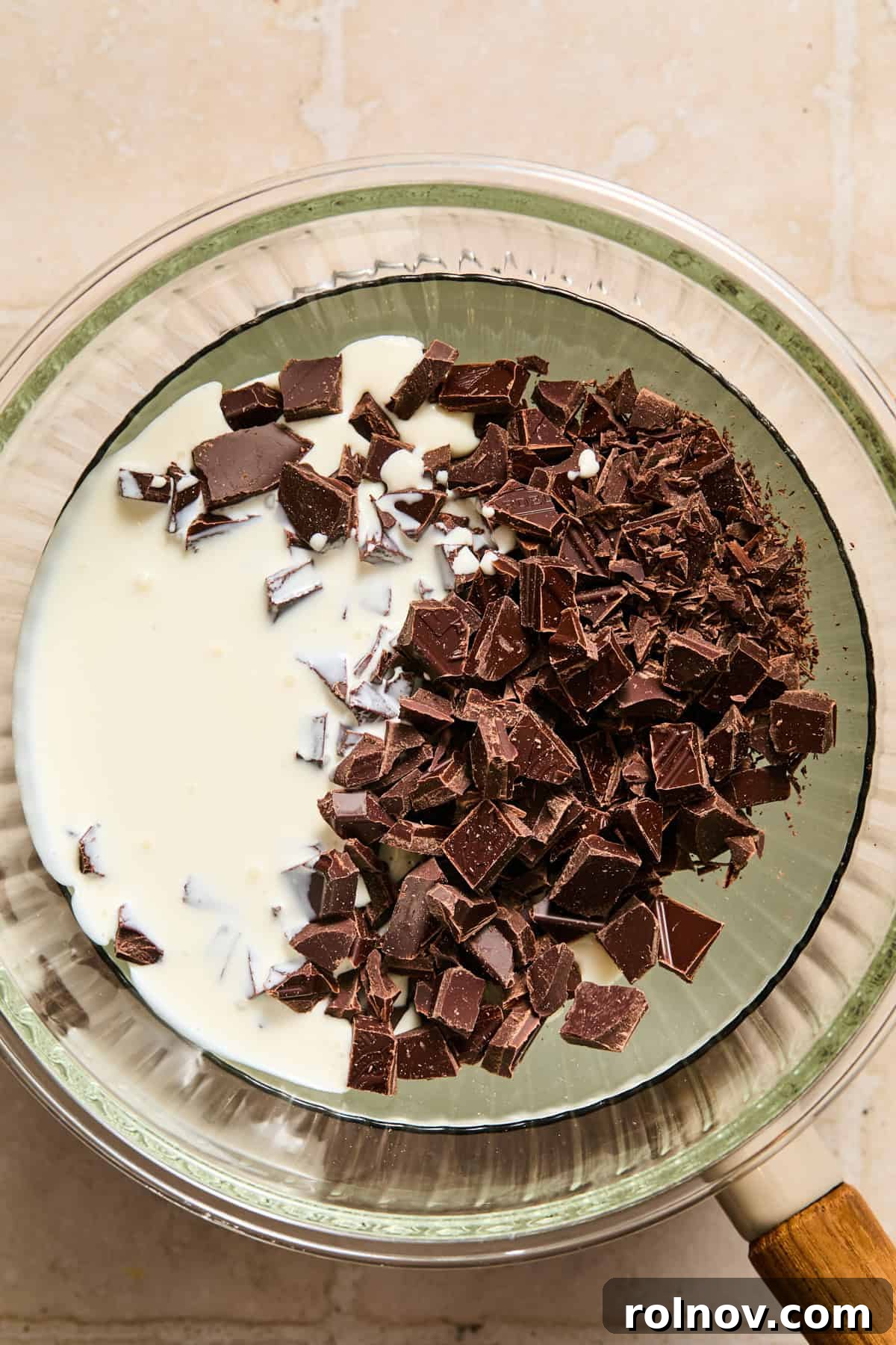 Espresso Martini Bars Near You: Where to Go Tonight 7 Chopped chocolate and cream in double boiler set up before melting.