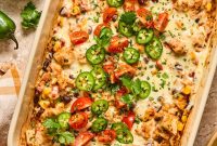 Cheesy Taco Chicken and Rice Casserole